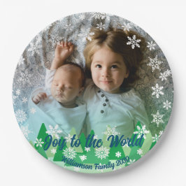 Weihnachtsbäume Weiße Schneeflocken Freude an der  Pappteller