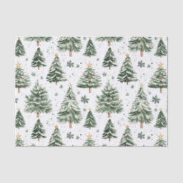 Weihnachtsbaume Whimsikisches Muster Seidenpapier