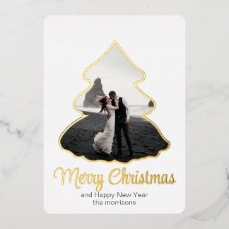 Weihnachtsbaumeleganz 5" x 7" Foil Einladung