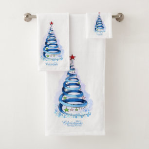 Weihnachtsbaumen Badhandtuch Set