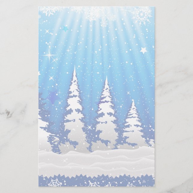 Weihnachtsbaumen Briefpapier (Vorderseite)