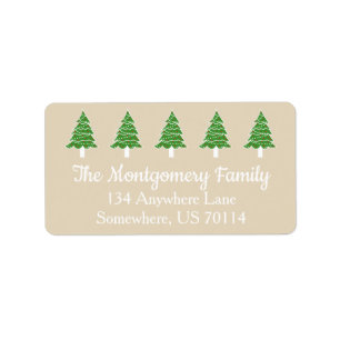 Weihnachtsbaumen feierlich adressaufkleber