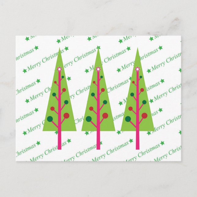 Weihnachtsbaumen Feiertagspostkarte (Vorderseite)