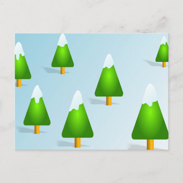 Weihnachtsbaumen Feiertagspostkarte (Vorderseite)