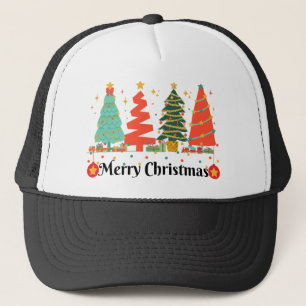 Weihnachtsbaumen frohe Weihnachten Truckerkappe