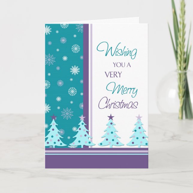Weihnachtsbaumen Frohe Weihnachtskarte Feiertagskarte (Vorderseite)