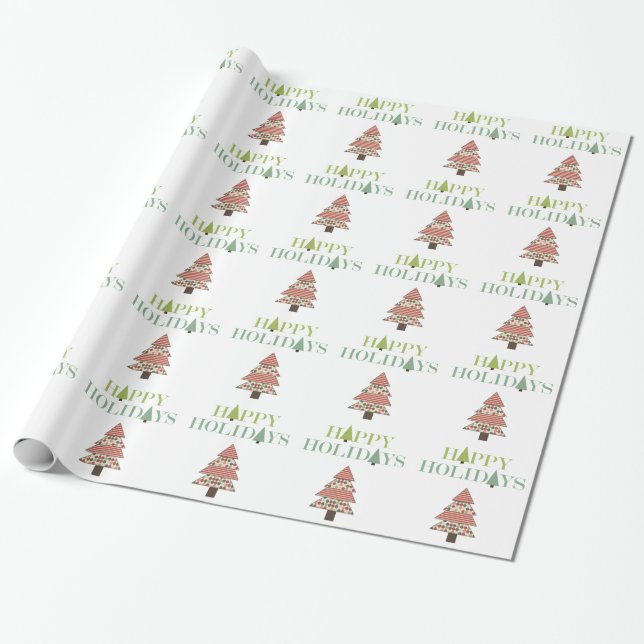 Weihnachtsbaumen Geschenkpapier (Ungerollt)