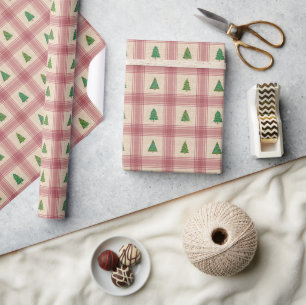 Weihnachtsbaumen Geschenkwrap mit Golden Accents Geschenkpapier
