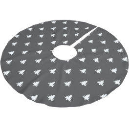 Weihnachtsbaumen Holzkohlemuster niedlich modern Polyester Weihnachtsbaumdecke