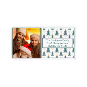 Weihnachtsbaumen im Foto - Adresse Adressaufkleber