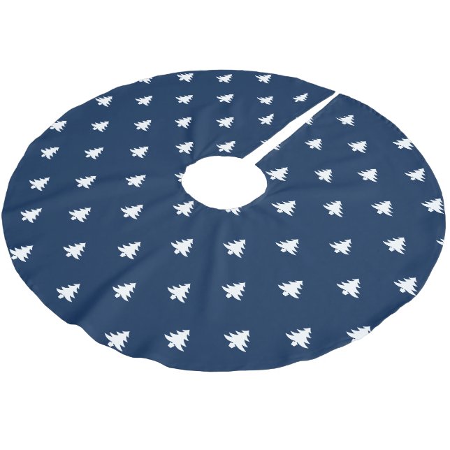 Weihnachtsbaumen Marineblau niedlich Polyester Weihnachtsbaumdecke (Schrägansicht)