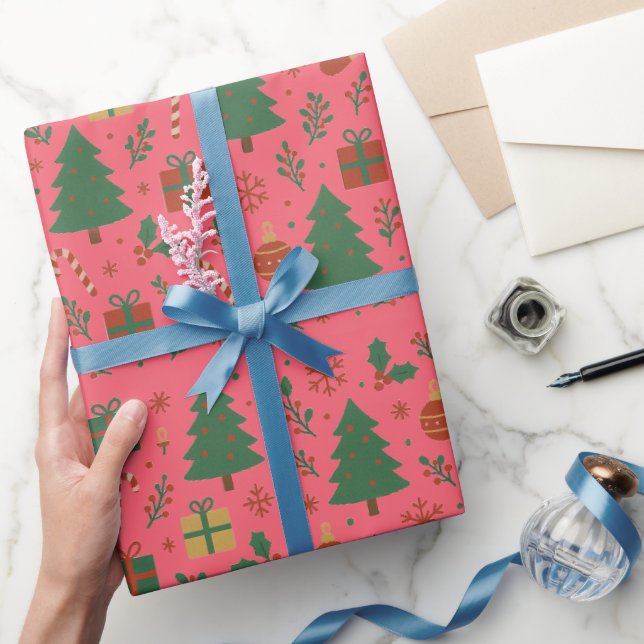 Weihnachtsbaumen Mistletoe Giftboxen Geschenkpapier (Schenken)