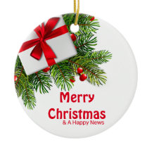 Weihnachtsbaumen mit weißem, prächtigen Roten Bow