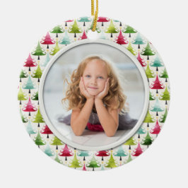 Weihnachtsbaumen Multicolor Foto Keramikornament