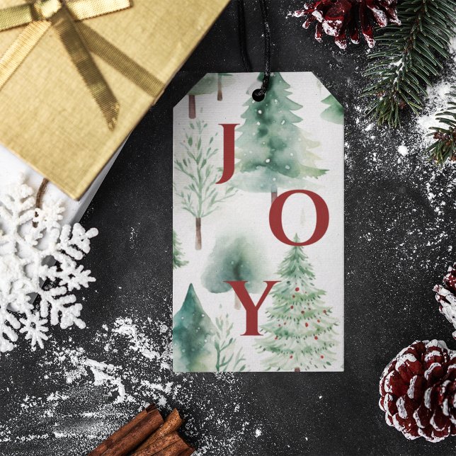 Weihnachtsbaumen Muster Green Red Holiday Geschenk Geschenkanhänger (Von Creator hochgeladen)