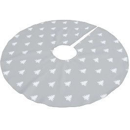 Weihnachtsbaumen niedliches, modernes, hellgraues  polyester weihnachtsbaumdecke