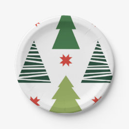 Weihnachtsbaumen Pappteller