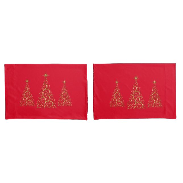 Weihnachtsbaumen Pillowcase Set Kissenbezug (Vorderseite-Set)