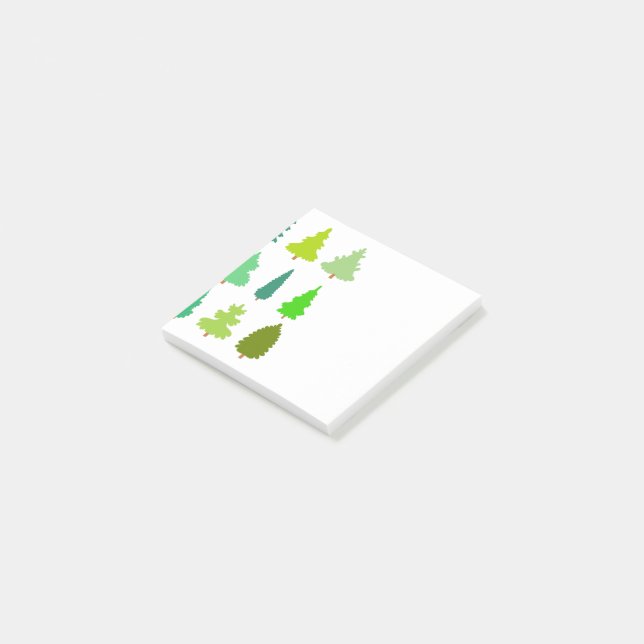 Weihnachtsbaumen Post-it Klebezettel (angewinkelt)