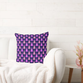 Weihnachtsbaumen Rosa blaues Muster Design Kissen