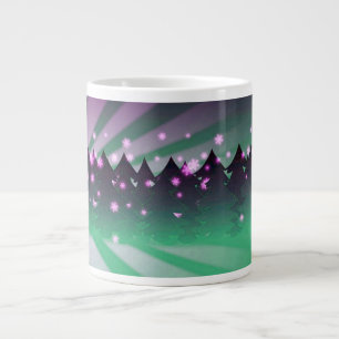 Weihnachtsbaumen Schatten von Grün Jumbo-Tasse