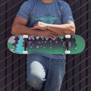 Weihnachtsbaumen Schatten von Grün Skateboard