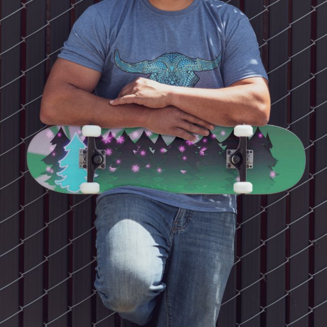 Weihnachtsbaumen Schatten von Grün Skateboard (Außenbereich 3)