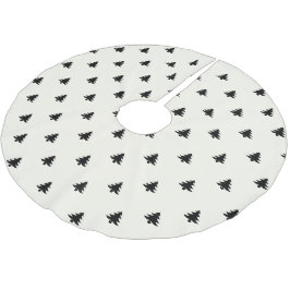 Weihnachtsbaumen Schwarz-Creme-Muster niedlich mod Polyester Weihnachtsbaumdecke