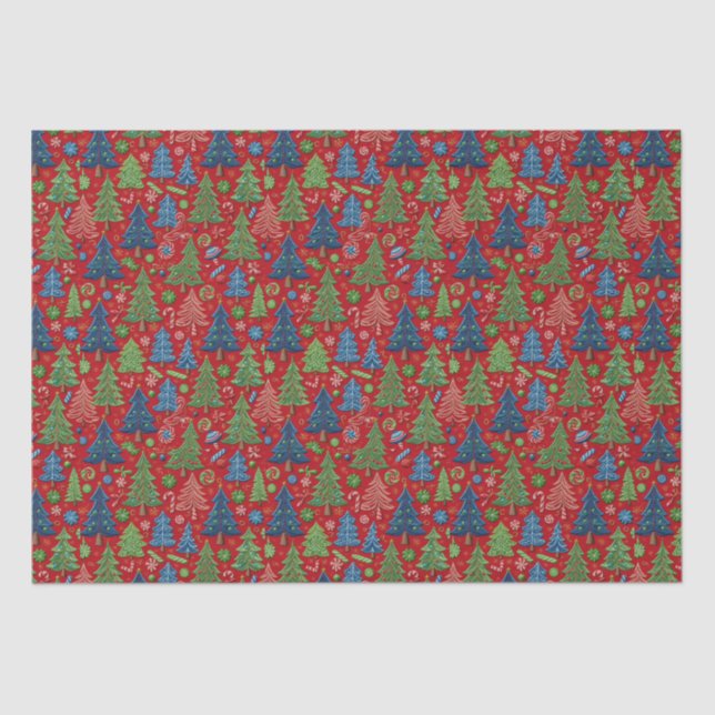 Weihnachtsbaumen Seidenpapier (Vorderseite)