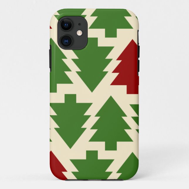 Weihnachtsbaumen Urlaubsmuster Case-Mate iPhone Hülle (Rückseite)