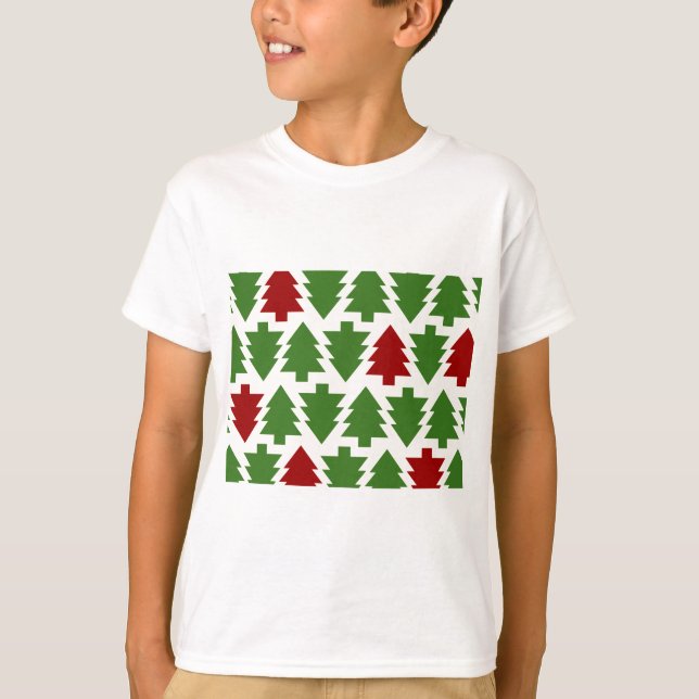 Weihnachtsbaumen Urlaubsmuster T-Shirt (Vorderseite)