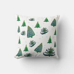 Weihnachtsbaumen Watercolor Art Wrapping Paper Kissen