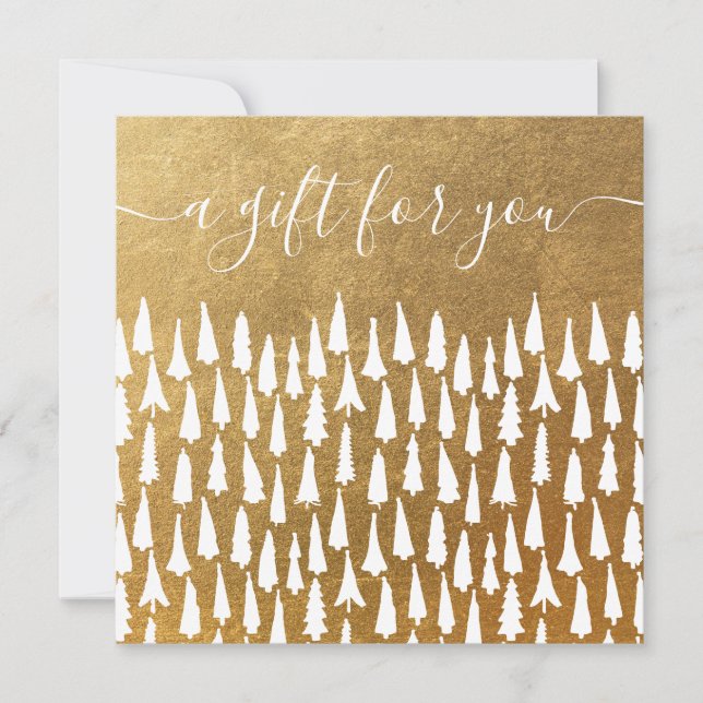 Weihnachtsbaumen Weihnachtsgeld Gold Geschenkgutsc (Vorderseite)