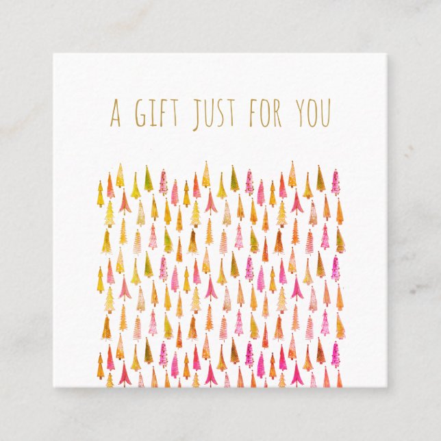 Weihnachtsbaumen Weihnachtsgeschenkgutschein Rabattkarte (Vorderseite)