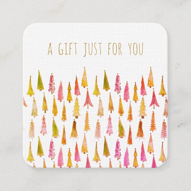 Weihnachtsbaumen Weihnachtsgeschenkgutschein Rabattkarte (Vorderseite)