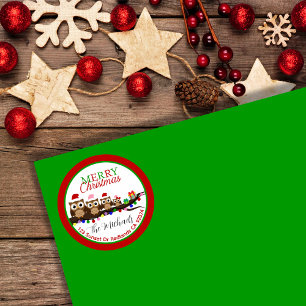 Weihnachtsbaumfamilie für Ihre Familie Runder Aufkleber