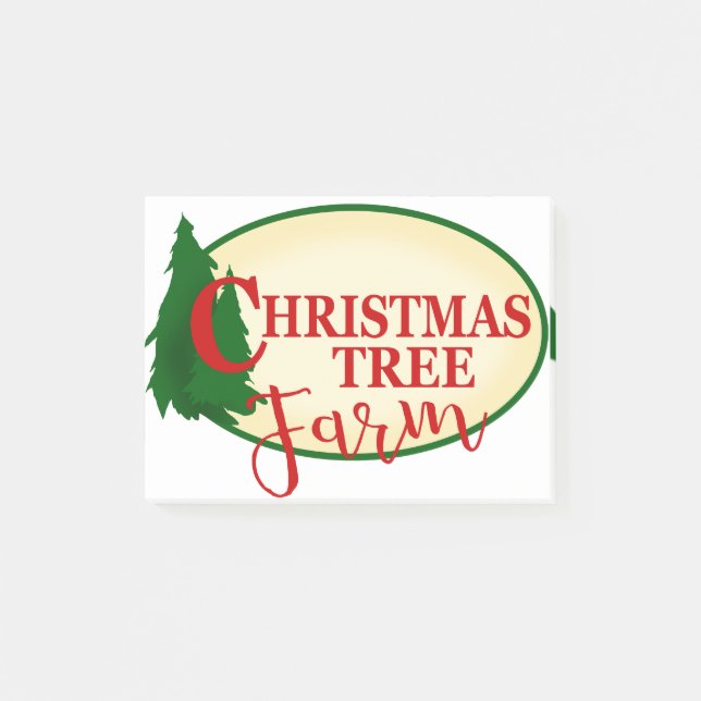Weihnachtsbaumfarm Post-it Klebezettel (Vorderseite)