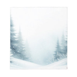Weihnachtsbaumfarm Snowcap Mountain Notepad Notizblock