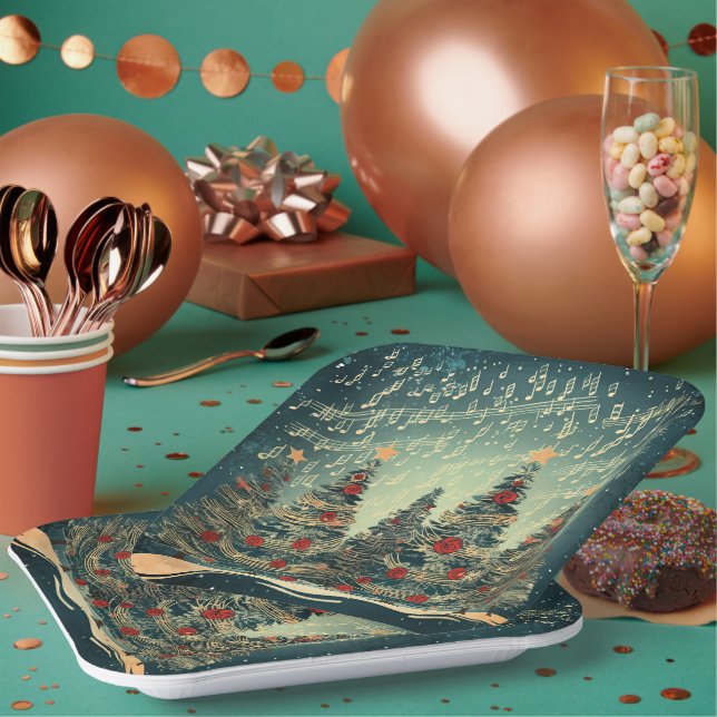 Weihnachtsbaumfeier Pappteller (Multi)