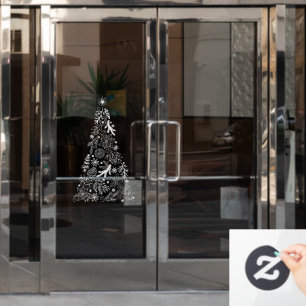 Weihnachtsbaumfenster klammern Vinyl-Fenster Fensteraufkleber