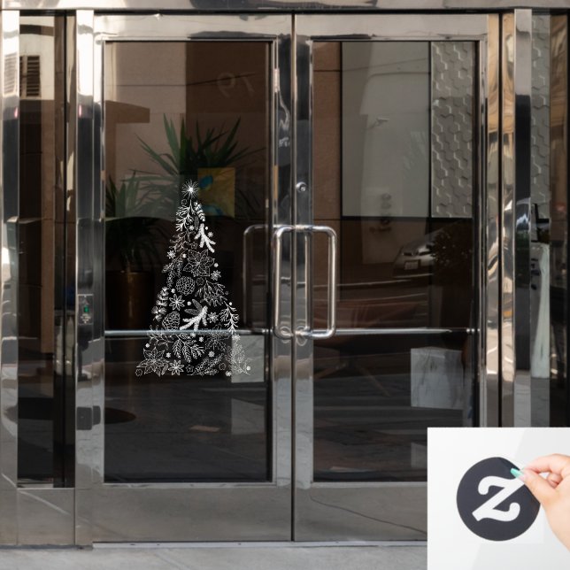 Weihnachtsbaumfenster klammern Vinyl-Fenster Fensteraufkleber (Büro Tür)