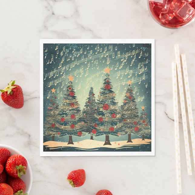 Weihnachtsbaumfest Serviette (Beispiel)