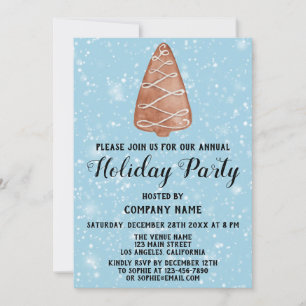 Weihnachtsbaumfirma Holiday Party Blue Snow Einladung
