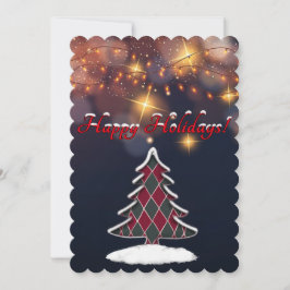 Weihnachtsbaumflachkarte Feiertagskarte