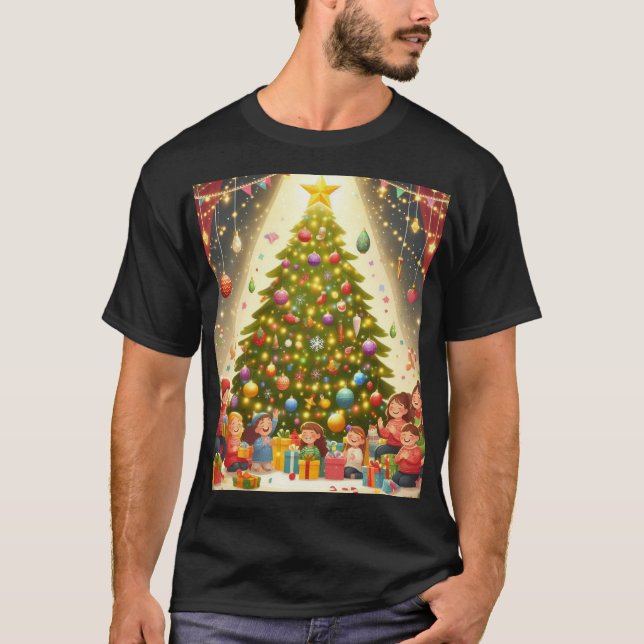 Weihnachtsbaumfreude T-Shirt (Vorderseite)