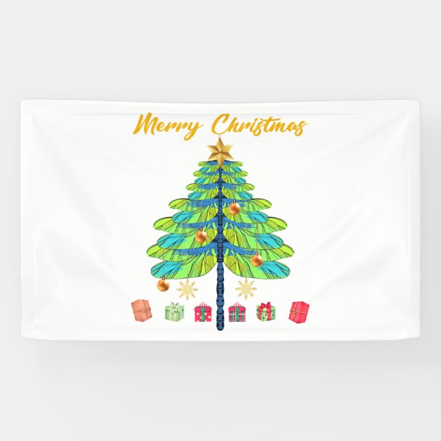 Weihnachtsbaumgeschenk für Dragonfly Banner (Horizontal)