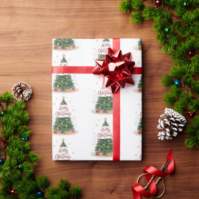 Weihnachtsbaumgeschenk Geschenkpapier (Feiertagsgeschenk)