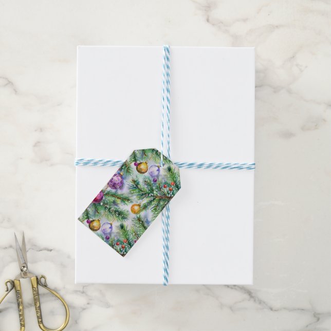 Weihnachtsbaumgeschenk Tag Geschenkanhänger (Mit Garn)