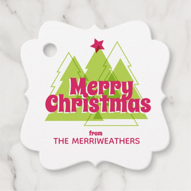 Weihnachtsbaumgeschenk-Tag Geschenkanhänger (Vorderseite)