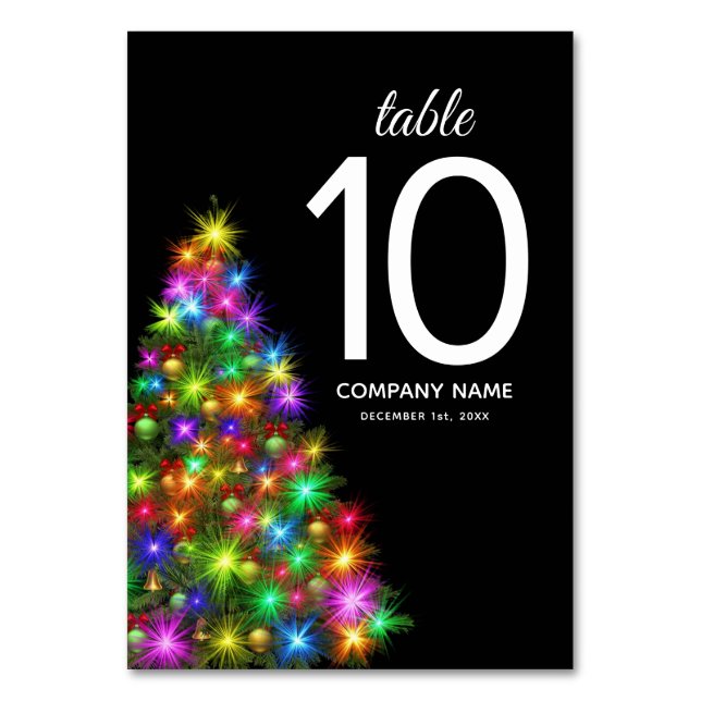 Weihnachtsbaumgesellschaft Tischnummer (Vorderseite)